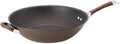 Circulon Symmetry Hard Anodized Nonstick Stir Fry / Wok Pan with Helper Handle - 14 Inch Chocolate