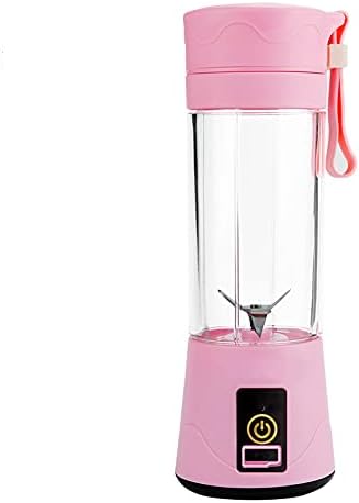 Portable Mini Blender for Shakes and Smoothie Blender 13 OZ for Travel Blender On the Go/ 2000mAh USB Rechargeable Home/Office/Outdoor with Six Blades in 3D. (Pink)