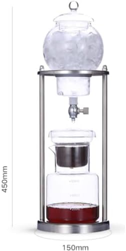 Cold Brew Drip Tower Cold Brew Drip Tower Coffee Maker - 600ml/20.29oz Capacity Stainless Steel Rack Adjustable Dripper