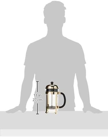 Bodum 34oz Chambord French Press Coffee Maker High-Heat Borosilicate Glass Gold – Made in Portugal