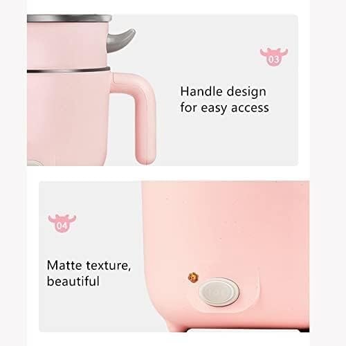 Rice Cooker Mini Portable Electric Multi Rice Cooker 1.2L Electric Meals Heating Pot Mini Hot Pot with Stainless Steel Inner