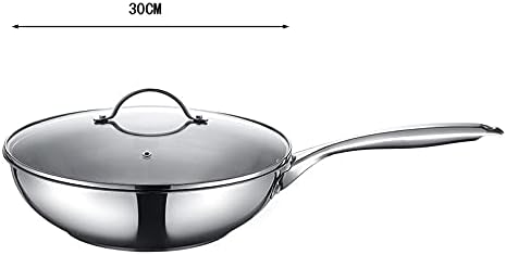 Non-Stick Cookware Set3-Piece Stainless Steel Pots and Pans with Glass Lid for Home Restaurant