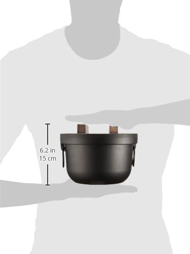 Ikenaga Ironwork 312714 Rice Pot 3 Cups Induction Compatible Rice Cooking Made in Japan Black