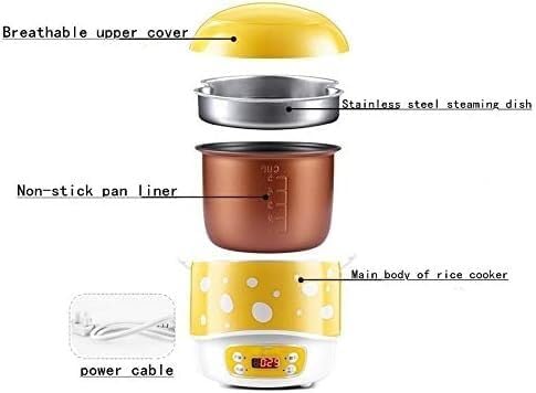 Rice Cooker Yellow Mini Rice Cooker Multifunction for 1-2 Students Mini Cooker
