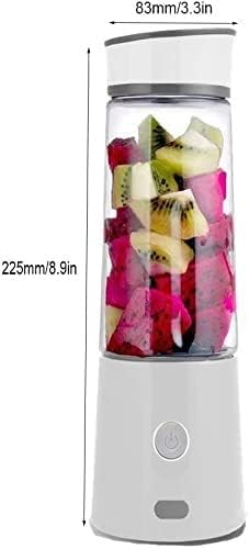 Portable Stand Mixer Personal Size Stand Mixer Smoothies Juicer and Shakes 400 ml Mini Stand Mixer USB Rechargeable Handheld Stand Mixer Sports Travel Gym (Colour: White)