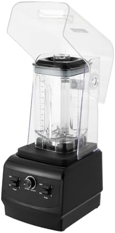 High-Speed 2200W Commercial Blender with 2L Capacity Soundproof Cover Perfect for Smoothies Ice Crushing Grinding &amp Chopping - Professional Countertop Mixer