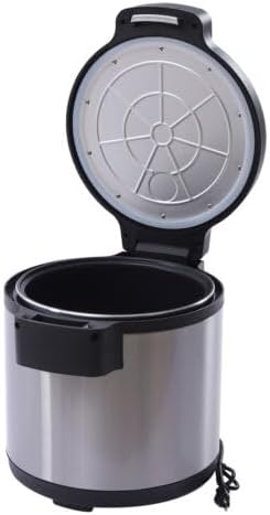 Commercial Rice Warmer 20QT Portable Stainless Steel Heating Non-Stick Inner Pot Rice Heater Dual Temperature Control Design Makes Soups Stews Grains Cereals for Restaurant Party Family