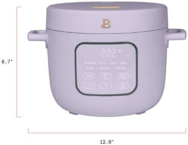 14-Cup Rice &amp Grain Cooker Touch-Activated Display 8 Presets Ceramic Nonstick Coating Steamer &amp Egg Tray Automatic Keep Warm Programmable 24 Hours (Lavender)
