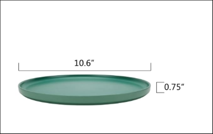 Bamboo Melamine Dinnerware Set 12-Piece – Lemon &amp Green