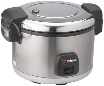 Winco RC-S300 30-Cup Electric Rice Cooker W/ Hinged Cover &amp Stainless Body Satin Finish - Rice