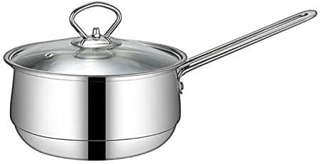 Stainless Steel Cookware Set - Flat Bottom Frying Pan Soup Pot Milk Pot Kit Non-Stick Gas Stove Compatible