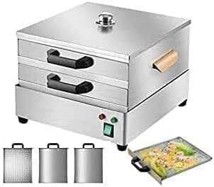 Electric Cantonese Rice Noodle Rolls Machine 2 Layer Stainless Steel Steamed Vermicelli Roll Steamer with 3 Steaming Tray - Easy and Efficient Cooking