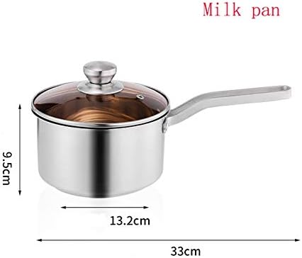 3pcs/Set Stainless Steel Cookware Set Flat Bottom Frying Pan Soup Pot Milk Pot Kit Cooker Cooking Pan for Home