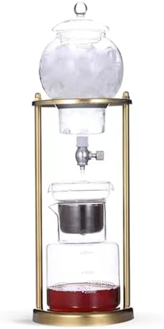 Cold Brew Drip Tower Ice Coffee Cold Brew Maker Cold Brew Drip Tower Stainless Steel Stand DIY Ice Coffee Brew Tower Detachable Glass Cold Brew Maker Coffee Lover Gift