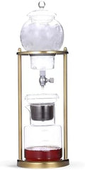 Cold Brew Drip Tower Ice Coffee Cold Brew Maker Cold Brew Drip Tower Stainless Steel Stand DIY Ice Coffee Brew Tower Detachable Glass Cold Brew Maker Coffee Lover Gift