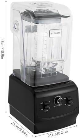 High-Speed 2200W Commercial Blender with 2L Capacity Soundproof Cover Perfect for Smoothies Ice Crushing Grinding &amp Chopping - Professional Countertop Mixer