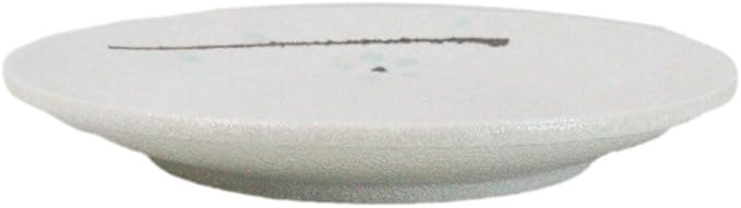 Ebros Gift Modern Yukino Hana Snow Flowers Ceramic Dinnerware Serveware Kitchenware Set Oriental Asian Restaurant Supply (Pack Of 5 Round Appetizer Salad Plates 6D)