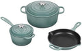 5 Piece Signature Set - Sea Salt (5.5 qt. Sig. RDO 1.75 qt. Sig. Saucepan 9 Sig. Skillet) N/A(Enameled Cast Iron)