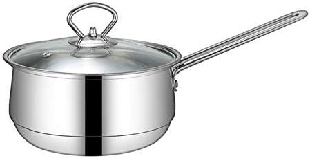 3pcs Stainless Steel Cookware Set Flat Bottom Frying Pan Soup Pot Milk Pot Kit Great for gas stove induction cooker electric furnace etc(Style two)