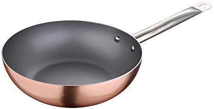 San Ignacio 2 Piece Set: 26 cm Wok + Grill Pan 28 x 28 cm Pressed Aluminium Suitable for Induction Optimum Plus-Copper Effect Multi-Colour