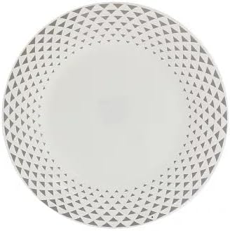 12-Piece Opal Glass Dinnerware Set – Break Resistant White Plates and Bowls with Color Accents Microwave Dishwasher &amp Freezer Safe Tableware for 4 (Grey)