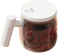 Portable Electric Stirring Cup with USB Charging Automatic Self-Stirring Mug with 3-Pronged Rod Waterproof and Washable (White)