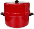 Premium Thermal Rice Cooker Red Aluminium with Stainless Steel Pot Multi-Purpose Casserole 8-12 Hour Heat Retention (1 Kg Capacity)