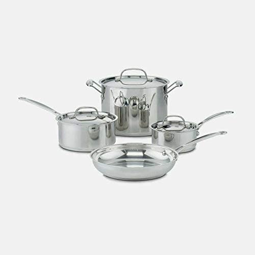 Chef's Stainless Steel 7 Piece Cookware Set 77-7P1 Pots and pans set Kitchen cookware sets Cookware sets Pots and pans Pots and pans set nonstick Kitchen set Pans for cooking Pot and pan set