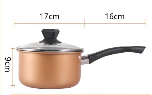 RUVOO Cookware Set Pots and Pans 3 Pcs Thicken Cooking Pot Soup Pot Nonstick Wok Milk Pot with Glass Lid Kitchen Supplies Kitchen Cooking Set