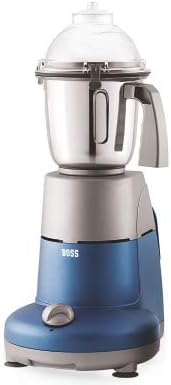 BOSS Excel Pro 3-Jar Mixer Grinder Kitchen Grinding Genius 750 Watt Powerful Motor 3 Variable Speed with Incher 110VBlue
