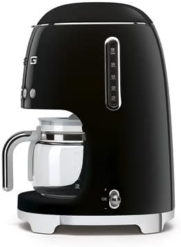Smeg 50's Retro Drip Coffee Maker with Extra Glass Carafe (Black)