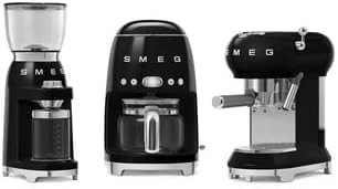 Smeg 50's Retro Drip Coffee Maker with Extra Glass Carafe (Black)