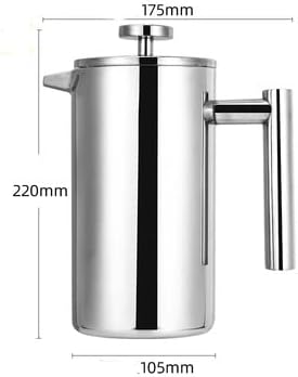 Press Coffee Maker Coffee Press CaffettiereCoffee MakerCoffee Maker -Double Walled Large Coffee Press Filters-Enjoy Granule-Free Coffee Guaranteed Stylish Rust Free Kitchen Accessory-Stainless St