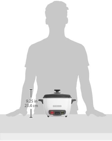 Black+Decker 2-in-1 Rice Cooker and Food Steamer 16 Cup (7 Cup Uncooked) White RC516C