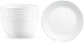 Corelle Vitrelle 28-oz 6 Bowls &amp 4 10.25 Plates Chip Resistant Glass Dinnerware Set Winter Frost White
