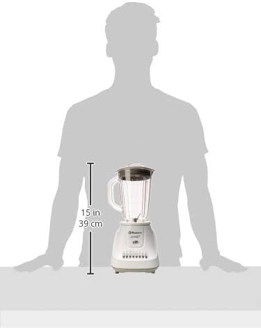 Koblenz 42 oz Plastic Jar Blender 10 Speed and 2 Pulses Countertop Blender with Stainless Steel Blades Perfect for Shakes and Smoothies 500-Watt Motor White LKM-5510 PB