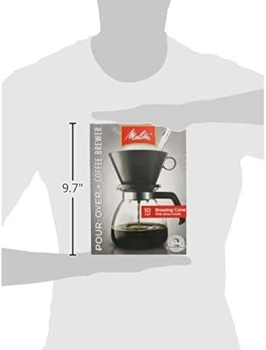 Melitta 52 oz. Pour-Over Coffee Brewer with Glass Carafe Black