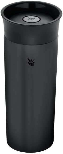 WMF Küchenminis Aroma Filter Coffee Maker with Insulated Jug 870 W Insulated Takeaway Cup Small Coffee Takeaway Timer Matte Black Stainless Steel