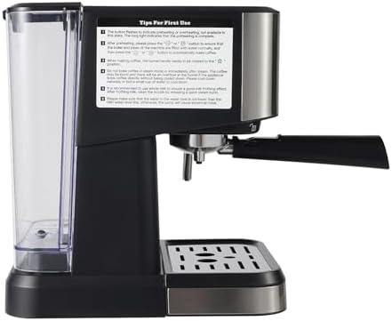 Espresso Machine Semi-Automatic Coffee Maker 110V 1050W 2-in-1 Drip Coffee Maker with Adjustable Steam Nozzle for Home Office Cafe