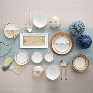 Hankook Chinaware 한국도자기 Traditional Home Set 18 pc Dinnerware Korean Fine Bone-China Dojagi Ceramic