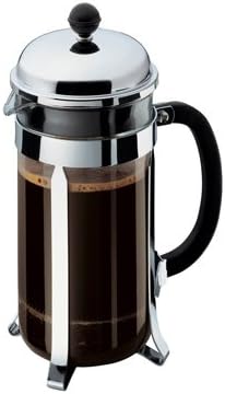 Bodum 51oz Chambord French Press Coffee Maker High-Heat Borosilicate Glass Polished Stainless Steel – Made in Portugal
