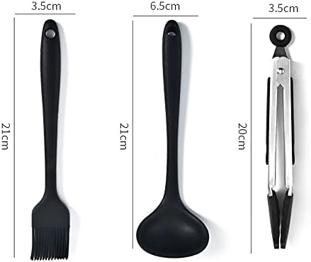 Lustar 6pcs/Set Silicone Cookware Kitchen Cookware Cutlery Set Non-Stick Spatula Kitchen Tool