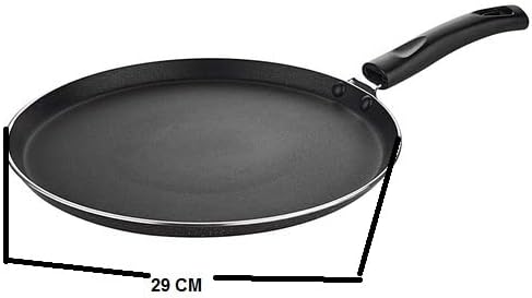 Priya Heavy Non-Stick Aluminium Dosa Tawa Diameter-29 Cm Thickness 4.0Mm (Large Black)