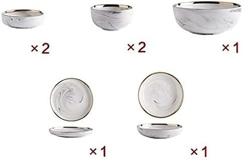 Elegant Dinnerware Set Dinner Plates Bowls Set Dinnerware Set Ceramics European Style Marble Dishes And Plates Porcelain Cake Dish Pastry Fruit Tray Ceramic Tableware Ste2 People