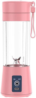 Cordless Portable Personal Size Blender - Mini Blender 380Ml BPA Free Travel Cup Powerful Blending Suit in Office/Home/Gym Valentines Day Gift Pink