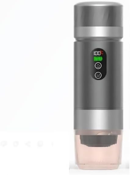 Portable Coffee Maker KF-JN-03 with Digital Display &amp 20 BAR Pressure – Hot &amp Cold Brew Compatible with Coffee Grounds and Capsules Compact Single-Serve Design with Transparent Cup &amp 60m