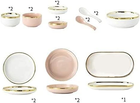 Dinnerware Set China Dinner Set Ceramics Phnom Penh Plates And Bowls Sets For Restaurant And Wedding Gifts European Style Purple 4 People BPink4 People B