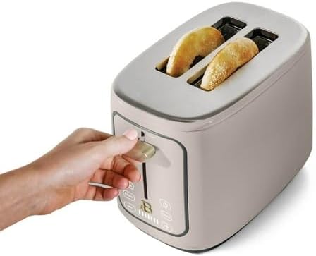 New beautifull 2-Sliice Digital Toaster with Touch-Activated Display Adjustable Browning Control Auto Shut-Off by D'rew Barry'more (Porcini Taupe)