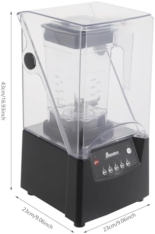 2200W Commercial Blender - 2L High-Speed Smoothie Maker with Soundproof Cover - Professional Countertop Ice Crushing Grinding and Blending Machine for Smoothies