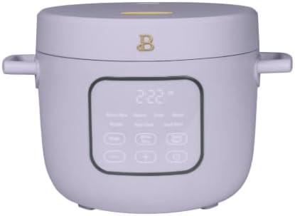 14-Cup Rice &amp Grain Cooker Touch-Activated Display 8 Presets Ceramic Nonstick Coating Steamer &amp Egg Tray Automatic Keep Warm Programmable 24 Hours (Lavender)
